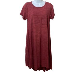 Burgundy High Low Tee Shirt Fit & Flare Dress Excellent Used Condition Size S